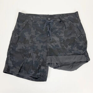 NEW Supplies Union Bay Shorts Size 16 Gray Camo Roll Tab Cotton Blend NWOT